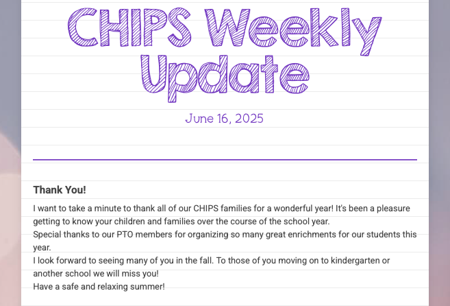 CHIPS Weekly Newsletter: June 16, 2025