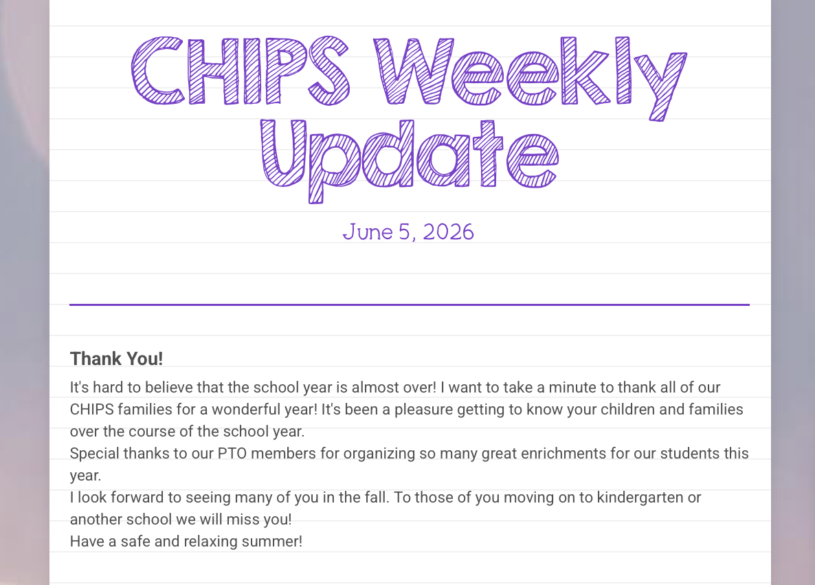 CHIPS Weekly Update - June 5, 2026